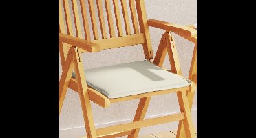 Tuinzitkussens 2 st vierkant 45x45x2 cm crèmekleurig