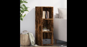 Dressoir 30x41x93 cm bewerkt hout gerookt eikenkleurig