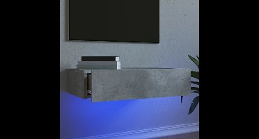 Tv-meubel met LED-verlichting 60x35x15,5 cm betongrijs