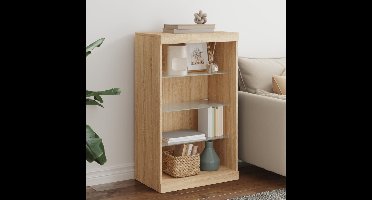 Dressoir met LED-verlichting 60,5x37x100 cm sonoma eikenkleurig
