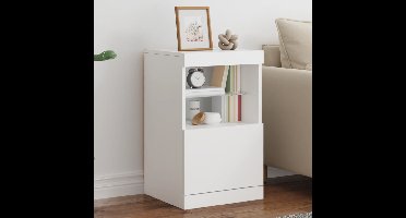 Dressoir met LED-verlichting 41x37x67 cm wit