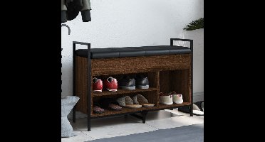 Schoenenbank 85,5x32x57,5 cm bewerkt hout bruin eikenkleur