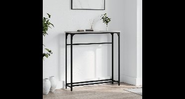 Wandtafel 75x19,5x75 cm bewerkt hout grijs sonoma eikenkleurig