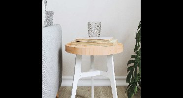 Tafelblad rondØ30x3 cm massief grenenhout