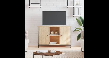 Tv-meubel 100x35x65 cm bewerkt hout sonoma eikenkleurig