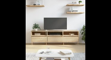 Tv-meubel 150x30x44,5 cm bewerkt hout sonoma eikenkleurig