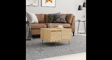 Salontafel 55x55x36,5 cm bewerkt hout sonoma eikenkleurig