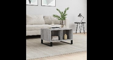 Salontafel 60x50x36,5 cm bewerkt hout grijs