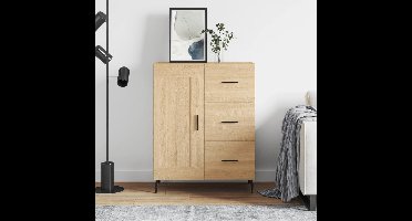 Dressoir 69,5x34x90 cm bewerkt hout sonoma eikenkleurig