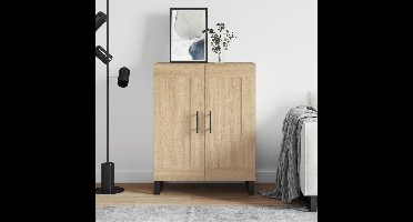 Dressoir 69,5x34x90 cm bewerkt hout sonoma eikenkleurig