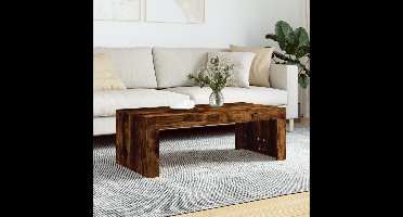 Salontafel 102x50x36 cm bewerkt hout gerookt eikenkleurig