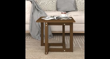 Salontafel 50x50x45 cm massief grenenhout honingbruin