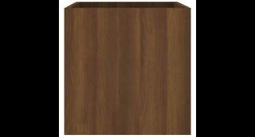 Plantenbak 40x40x40 cm bewerkt hout bruineiken