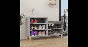 Schoenenkast 102x36x60 cm bewerkt hout sonoma grijs