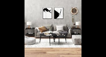 Bijzettafels 2 st 40x40x40 cm bewerkt hout zwart