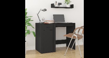 Bureau 100x49x75 cm bewerkt hout zwart