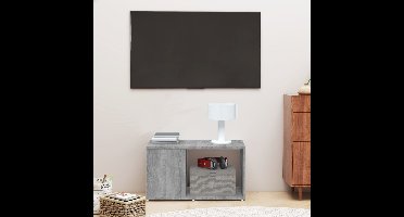 Tv-meubel 60x24x32 cm bewerkt hout grijs sonoma eikenkleurig