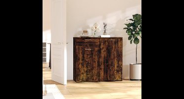 Dressoir 80x36x75 cm bewerkt hout gerookt eikenkleurig