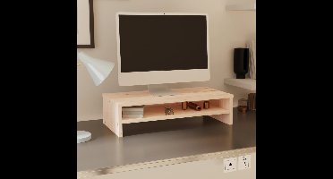 Monitorstandaard 50x24x13 cm massief grenenhout