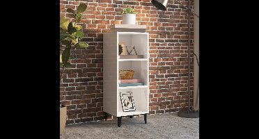 Dressoir 34,5x32,5x90 cm bewerkt hout hoogglans wit