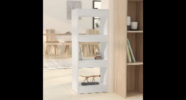 Boekenkast/kamerscherm 40x30x103 cm bewerkt hout wit