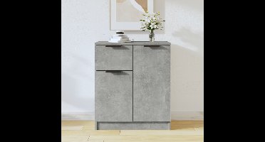 Dressoir 60x30x70 cm bewerkt hout betongrijs