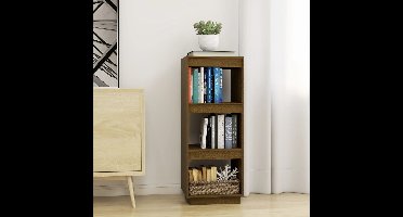 Boekenkast/kamerscherm massief grenenhout honingbruin