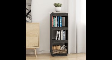 Boekenkast/kamerscherm 40x35x103 cm massief grenenhout grijs