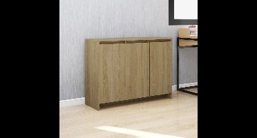Dressoir 102x33x75 cm bewerkt hout sonoma eikenkleurig