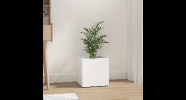 Plantenbak 40x40x40 cm bewerkt hout wit