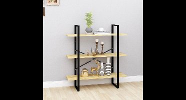 Boekenkast met 3 schappen 100x30x105 cm massief grenenhout