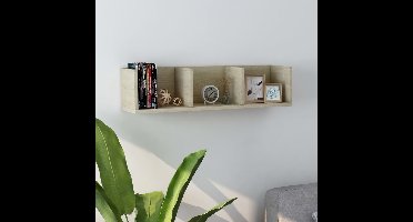 Cd-wandschap 75x18x18 cm bewerkt hout sonoma eikenkleurig