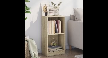Boekenkast 40x24x75 cm bewerkt hout sonoma eikenkleurig