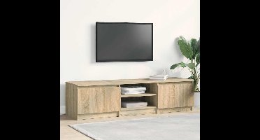 Tv-meubel 140x40x35,5 cm bewerkt hout sonoma eikenkleurig