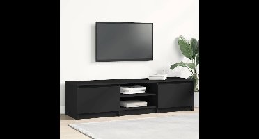 Tv-meubel 140x40x35,5 cm bewerkt hout zwart