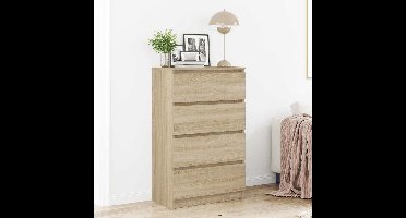 Dressoir 60x35x98,5 cm bewerkt hout sonoma eikenkleurig