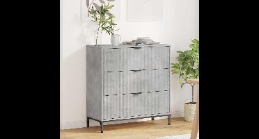 Dressoir met lade Beton Grijs 79,5 x 33 x 82 cm Bewerkt hout