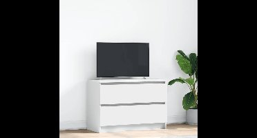 Tv-meubel 80x35x54 cm spaanplaat wit