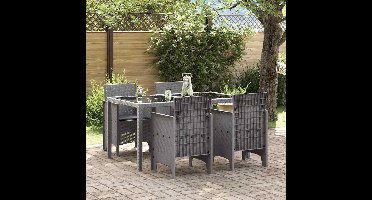 Tuinstoel 4 pcs Lichtgrijs 53 x 49 x 85 cm Polypropyleen