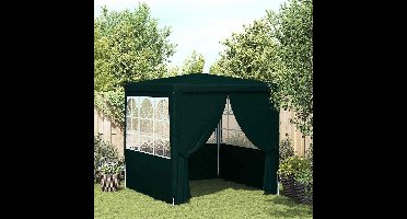 Partytent met zijwanden professioneel 90 g/m² 2x2 m groen