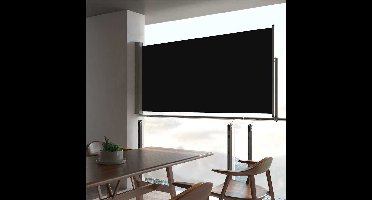 Tuinscherm uittrekbaar 80x300 cm zwart