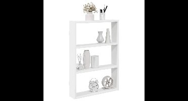 Wandschap 43x9x60 cm bewerkt hout wit