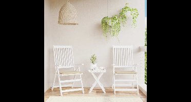 Tuinstoelkussens 2 st 50x50x4 cm oxford stof beige