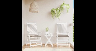 Tuinstoelkussens 2 st 50x50x4 cm stof taupe