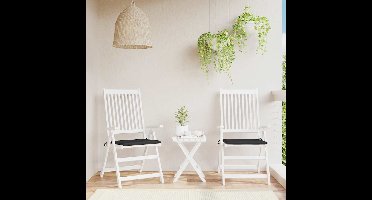 Tuinstoelkussens 2 st 50x50x4 cm oxford stof zwart