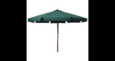 Parasol met houten paal 330 cm groen