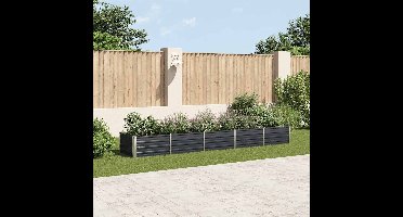 Plantenbak verhoogd 400x80x45 cm gegalvaniseerd staal antraciet
