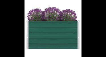 Plantenbak verhoogd 100x100x45 cm gegalvaniseerd staal groen