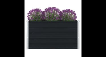Plantenbak verhoogd 100x100x45cm gegalvaniseerd staal antraciet