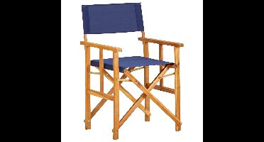 Regisseursstoel massief acaciahout blauw